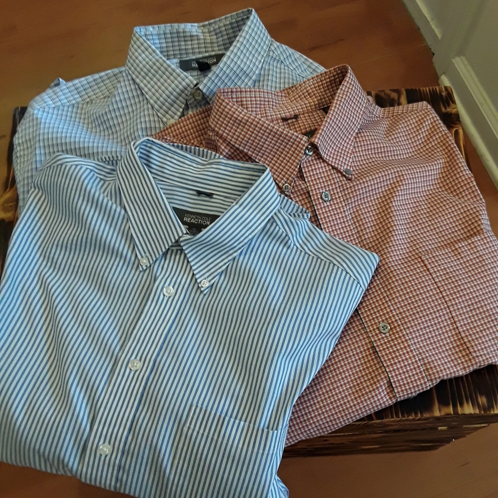 NWOT 3 Kenneth Cole Reaction Button Down Shirts